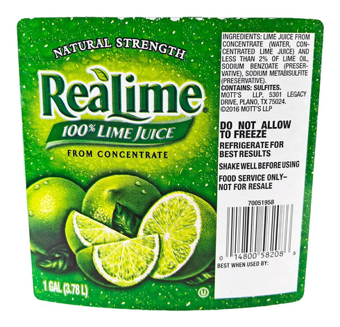 Realime (1 100% Real Lime Juice Gallon) Lime Juice