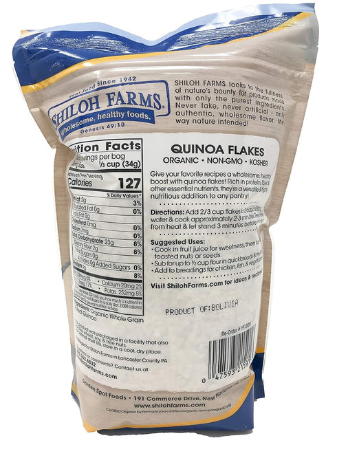 Shiloh Farms 16 2 Pack - Organic Quinoa Flakes ounce