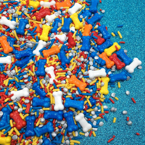 Dog Bones Edible Confetti Sprinkles – Cake Decoration Cookie Cupcake Ice Cream Donut Quins, 4oz