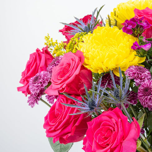 Benchmark Bouquets Pink Rose Bouquet Mothers Day Flowers for Delivery Fresh Cut Floral Arrangement Hot Pink Roses Gifts