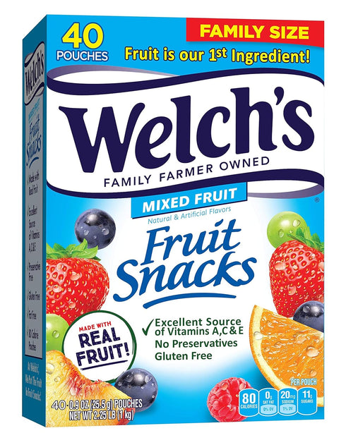 Welch's Mixed Fruit, 0.9 oz, 40 Ct
