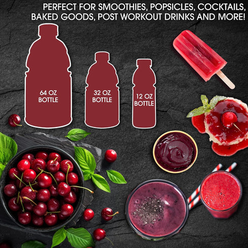 64 oz (2 Pack, 128 100% Wellbeing Cherry Bay Orchards Tart Montmorency Cherry Juice, Bottle total ounces) - Natural