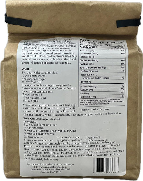 Authentic Foods 3lbs Sorghum Flour Superfine
