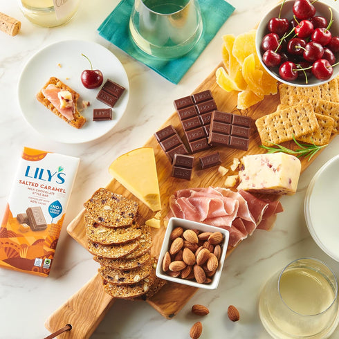 2.8 oz (12 Count) LILY'S Salted Caramel Milk Chocolate Style No Sugar Added, Sweets Bars