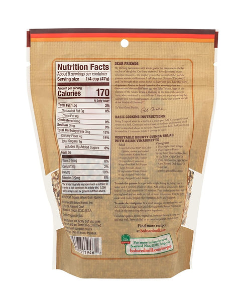 13oz (Pack 1) Bob's Red Mill Organic Tri-Color Quinoa, of - Non GMO, Whole Grain, Vegan, Kosher
