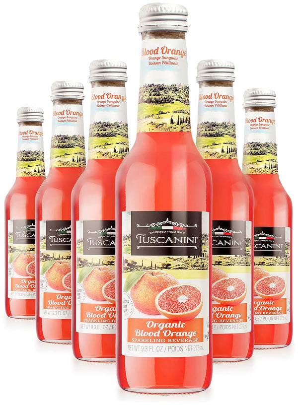 Tuscanini Organic Blood Orange Soda (6 Pack) Contains 16% Real Juice! No