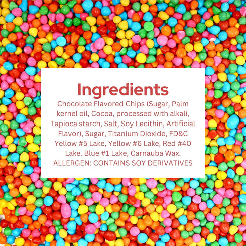 1.5 lbs Rainbow Candy Coated Chocolate Chips | Cosmic Brownie Sprinkles | Mini Chocolate Baking Chips for Ice Cream