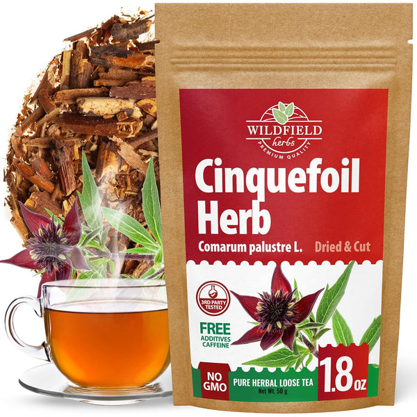 1.8 oz Cinquefoil Herb Dried Five Finger Grass Herb Potentilla Palustris Tea