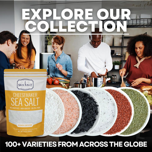 30 oz Fine Sea Salt for Homemade Cheese Making, Gluten-Free and Non-Iodized, Kosher Cheese Kit Essential Flaky Salt