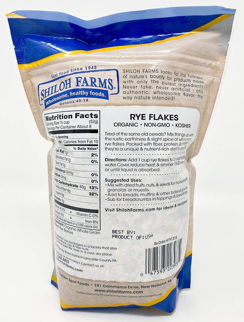 Shiloh Farms 15 oz Organic Rye Flakes