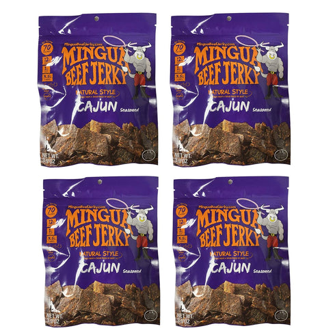 Mingua Beef Jerky Cajun-Seasoned - Nitrite-Free Spicy Beef Jerky - 100% US