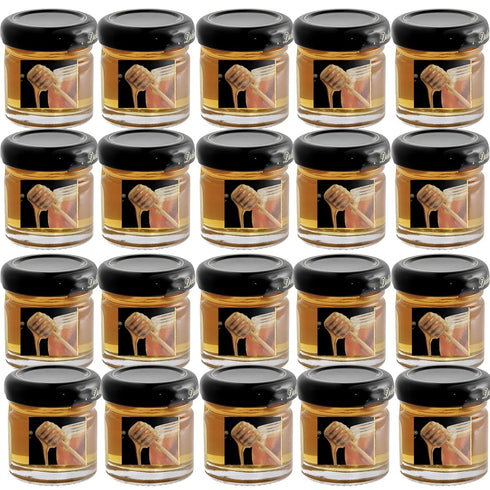 Movelo Pure Honey Mini Jars 1.1 oz Each (Pack of 16) 100% Natural