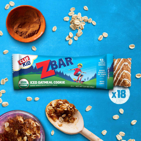12g (18 Pack) Zbar - Iced Oatmeal Cookie - Soft-Baked Energy Snack Bars - Non-GMO - Whole Grains - USDA Organic Granola