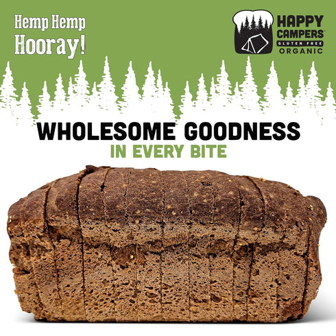Pack 17-17.4 Oz (Pack 2) Happy Campers Variety Gluten Free Bread, Buckwheat Molasses and Hemp Multi-Seed, Non-GMO
