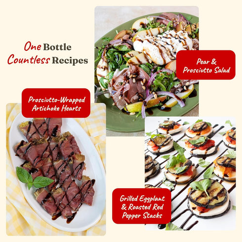 13.8 Oz, Cento Italian Balsamic Glaze, Grape Balsamic Vinegar of Modena, Made in Italy - Cooking Drizzle for Caprese