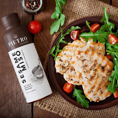 9.3 oz (6 Pack) Pietro Sesame & Miso Dressing - No MSG & Gluten Free Japanese Style Marinade and Vinaigrette