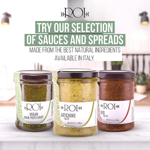 6.3oz (180g) Pack 1 ROI Italian Artichoke Dip - Gourmet, Healthy, Vegan, Natural Artichoke Pesto for Bruschetta
