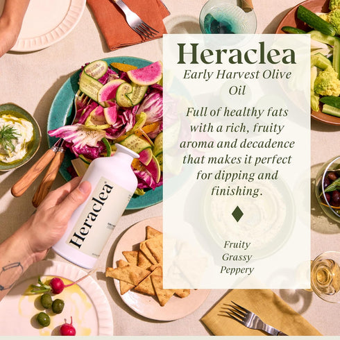 16.9oz Heraclea - Early Harvest - Extra Virgin Olive Oil - Organic Olive Oil - Extra Virgin - Cold Pressed - Polyphenol