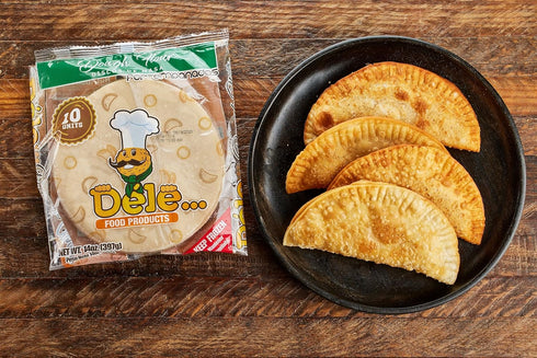 Frozen 9 Pack Dele Food Dough Discs for Empanada - Empanadas Dough Rounds Made with Wheat Flour, Easy to Fill and Seal