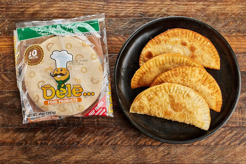 Frozen 12 Pack Dele Food Dough Discs for Empanada - Empanadas Dough Rounds Made with Wheat Flour, Easy to Fill and Seal