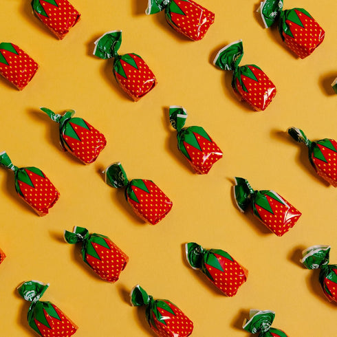 6 lbs Strawberry Bulk Candy by Cambie, of Strawberry Candy with a Deliciously Sweet Hard Exterior with a Soft