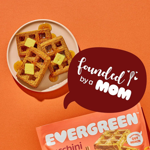 100% 1 9 Frozen Evergreen Zucchini and Carrot Cake Waffles, Whole Grain, Full Combined Serving of Fruits & Veggies
