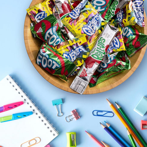 Pack, 16 10.2 oz Fruit Roll-Ups, Fruit by the Foot and Gushers Fruit Flavored Snacks Variety Gluten Free, Pouches