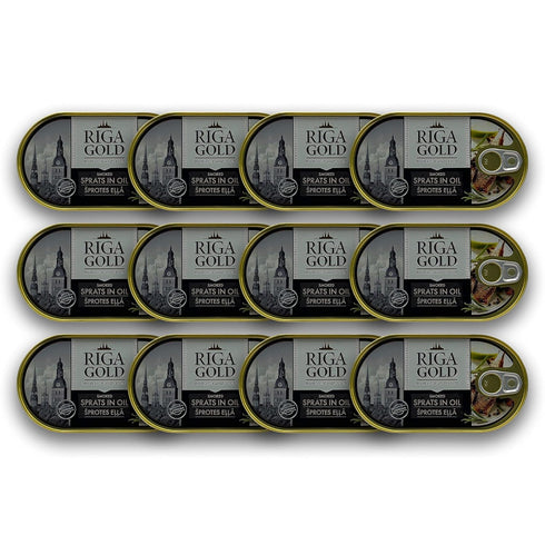 190gr (Pack 12) RIGA GOLD Shproti, Sprats in Oil