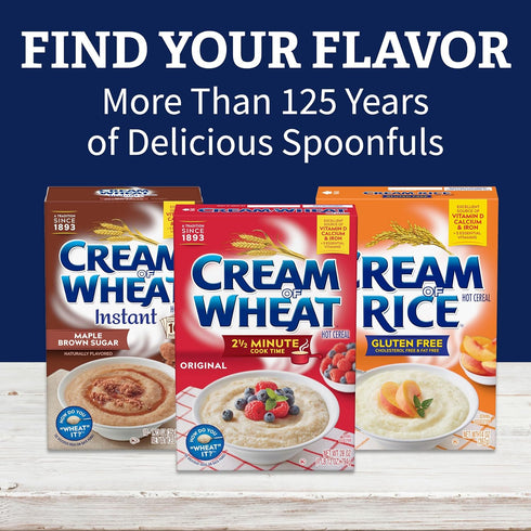 Cream of Wheat 12 Packets Instant Hot Cereal, Original, Box