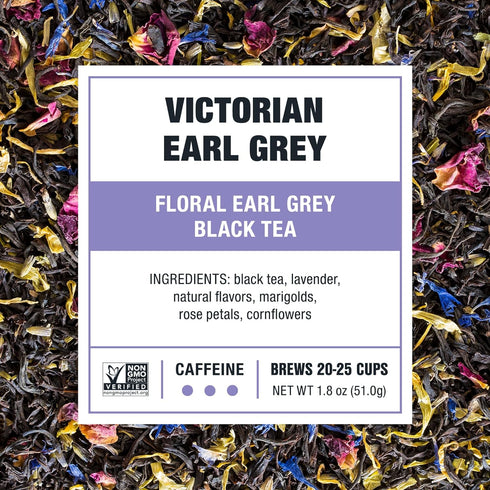 Tiesta Tea - Victorian Earl Grey, Loose Leaf Black Tea, Premium Blend, 1.8 Ounce Resealable Pouch
