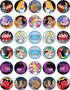 30 x Edible Cupcake Toppers | Wonderland Collection of Edible Cake Decorations on Icing Sheet