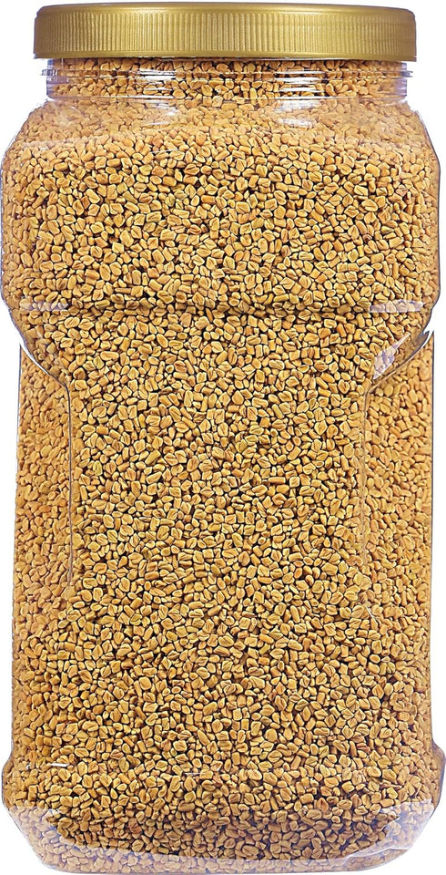 128oz (8lbs) 3.62kg Rani Fenugreek (Methi) Seeds Whole Bulk PET Jar, Trigonella foenum graecum ~ All Natural | Vegan |