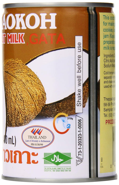 13.5 (Pack 12) Chaokoh Coconut Milk, Fluid Ounce