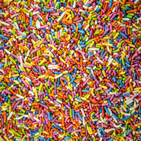 Sweet Evas 100% KOSHER,1.5 LBS. NATURAL RAINBOW SPRINKLES - NATURAL COLOR, DAIRY FREE, NUT FREE, GLUTEN FREE, SOY FREE