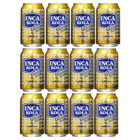 12 oz 12pk Inca Kola Golden Carbonated la kola dorada - cans