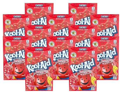 (12 Packets) KOOL-AID CHERRY Unsweetened Drink Mix