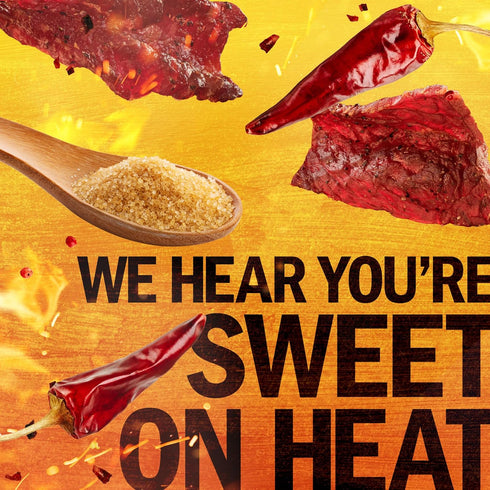 100% 9g 8 oz Jack Link's Beef Jerky Half Pounder - Sweet & Hot - Real Beef - Ready to Eat Real Meat Protein Snacks