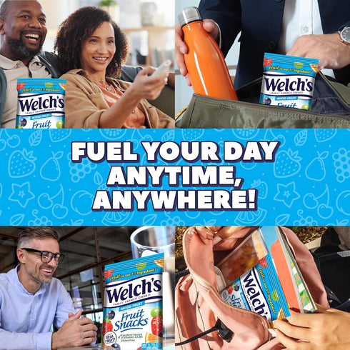 5 oz (Pack 12) Welch's Fruit Snacks, Mixed Fruit, Perfect for School Lunches, Sharing Size Bags