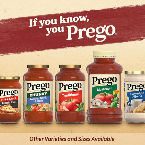 Prego Italian Sausage and Garlic Meat Sauce, 44 oz Jar