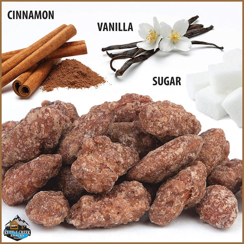 Kettle Creek Snacks 1 LB (1 (pack 1)) Cinnamon Roasted Almonds Non GMO Bag pound