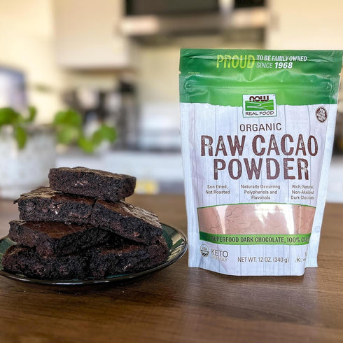 12-Ounce (Packaging NOW Foods, Organic Raw Cacao Powder, with Polyphenols and Flavonols, Sun-Dried, Intensely Rich