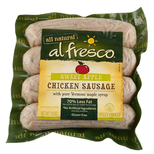 Al Fresco 12 Oz , Sweet Apple Chicken Sausage