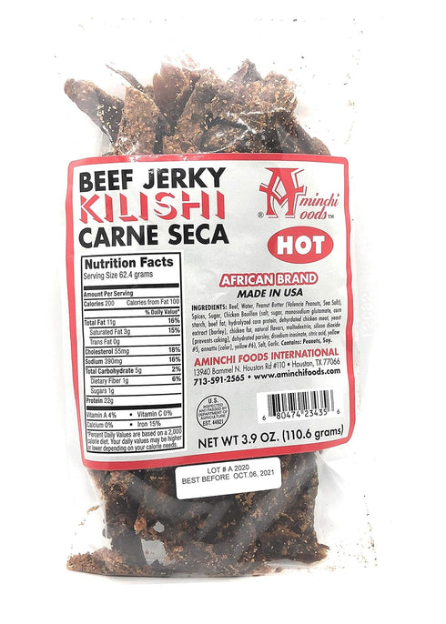 Kilishi - Spicy Beef Jerky, Deliciously Tasty Nigerian Snack, African Fresh Dried Meat