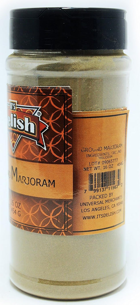 Ground Marjoram by Its Delish, 4 Oz Medium Jar