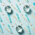 36 Light Blue and White Rock Candy Sugar Sticks - Individually Wrapped Treats - Cotton Candy & Original Sugar Flavored