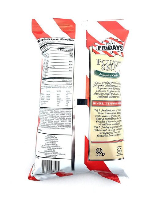 T.G.I. Friday's 4.5 (Pack 3) T.G.I. Friday Potato Skins Snack Chips, Jalapeno Cheddar, Ounces