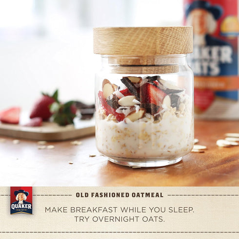 18 oz (Pack 6) Quaker Old Fashioned Oatmeal, Canister