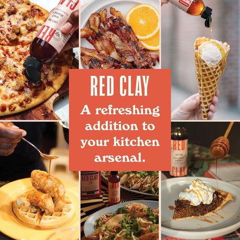 100% 9 oz Red Clay Hot Honey - Gluten Free - Paleo Spicy Honey - Pure, Raw Wildflower Honey - Infused Honey
