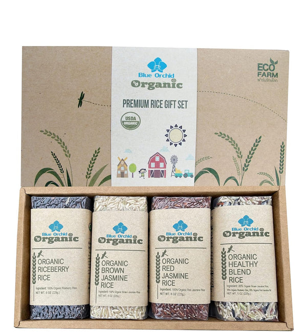Certified Organic Thai Jasmine Rice Gift Set - Medley Rice 4 Kinds
