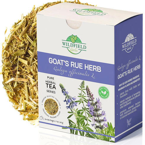 24 Bags Goat’s Rue Goat's Goats Rue Herb Tea, Galega officinalis L, 24 Count, 2g Tea Bags, Goats Rue Herbal Tea